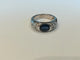 Bague 52 Bague jonc en or blanc 18 ct avec saphir et diamants 58 Facettes