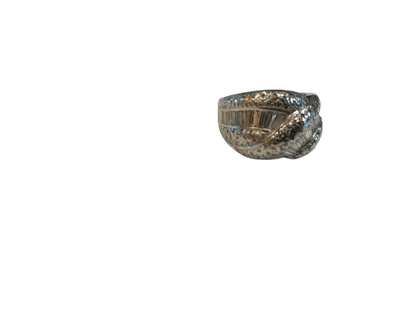 Bague 52 Bague jonc vague en or blanc 18 kt et diamants 58 Facettes