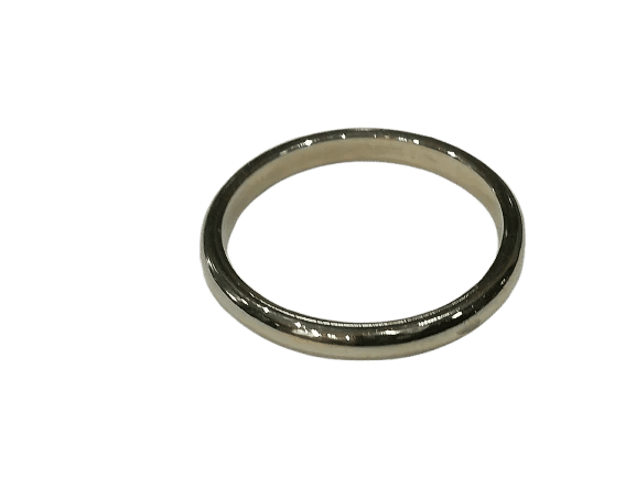 Bague 56 Alliance demi-jonc en or blanc 18 ct 58 Facettes