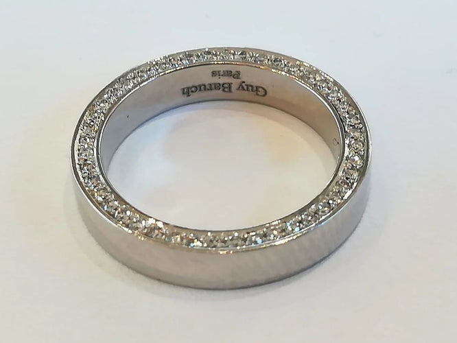 Bague 49 Guy Baruch - Bague en platine 950 sertie de diamants blancs et fancy yellow 58 Facettes