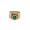 Bague 54 Bague jonc en deux ors, émeraude et diamants 58 Facettes