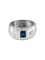 Bague 52 Art déco - Bague chevalière en platine 850 saphir et diamants 58 Facettes