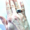 Bague 52 Art déco - Bague chevalière en platine 850 saphir et diamants 58 Facettes