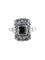 Bague 55 Bague ancienne - Saphir et diamants en or jaune et or blanc 750 58 Facettes
