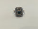 Bague 55 Bague ancienne en or jaune et blanc, saphir et diamants 58 Facettes