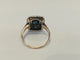 Bague 55 Bague ancienne en or jaune et blanc, saphir et diamants 58 Facettes