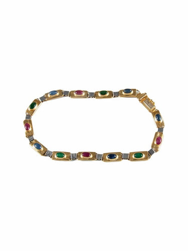 Bracelet Oro Azurro - Bracelet Tutti Frutti en or jaune et or blanc 750 58 Facettes