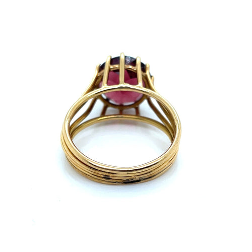 Bague 59 Bague vintage en or rose et tourmaline 58 Facettes
