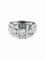 Bague 55 Bague Rivière - Chevalière en or blanc 750 sertie de diamants 58 Facettes