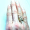 Bague 57 Bague Art Nouveau en or jaune 750, perle et diamants 58 Facettes