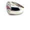Bague 60 Chevalière - Bague en or blanc, rubis et diamants 58 Facettes