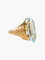 Bague 47 Bague en or jaune 18 carats avec aigue-marine taille navette 58 Facettes