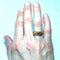 Bague 50 Bague style Art nouveau en or jaune et rubis 58 Facettes
