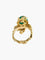 Bague 51 Bague en or jaune 750 sertie d’aventurine verte 58 Facettes