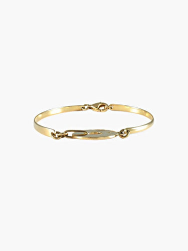 Bracelet Bracelet semi-rigide en or jaune 18 carats et diamant 58 Facettes