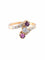 Bague 51 Bague trilogie rubis et diamants en or jaune 750 58 Facettes