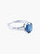 Bague 54 Bague en or blanc - Saphir de Thaïlande et diamants 58 Facettes