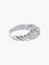 Bague 53 Bague jonc - godrons en or blanc 18K saphir rose et diamants 58 Facettes