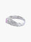 Bague 53 Bague jonc - godrons en or blanc 18K saphir rose et diamants 58 Facettes