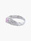 Bague 53 Bague jonc en or rhodié, saphir rose et diamants 58 Facettes