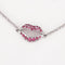 Bracelet STEFFERE - Bracelet motif bouche en or blanc et saphirs roses 58 Facettes
