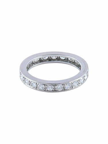 Bague 54 Alliance tour complet - Bague en platine et diamants 58 Facettes