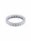 Bague 54 Alliance tour complet - Bague en platine et diamants 58 Facettes