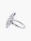 Bague 51 Bague fleur en or blanc 750 pavée de diamants 58 Facettes