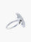 Bague 51 Bague fleur en or blanc 750 pavée de diamants 58 Facettes
