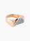 Bague 57 Bague tank asymétrique en or jaune et platine, diamants 58 Facettes