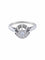 Bague 53 Solitaire rétro - Bague en or blanc 750 sertie d’un diamant 0,10 ct 58 Facettes