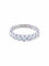 Bague 52 Demi-alliance - Bague en or blanc 750 sertie de diamants 58 Facettes