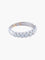 Bague 52 Demi-alliance - Bague en or blanc 750 sertie de diamants 58 Facettes