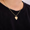 Pendentif Pendentif cœur porte-photo ancien en or jaune et or rose 18 carats 58 Facettes