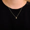 Collier Pendentif sur chaîne - Pendentif en or jaune avec saphir jaune 58 Facettes