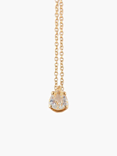 Collier Pendentif sur chaîne - Pendentif en or jaune avec saphir jaune 58 Facettes