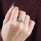 Bague 53 Bague Art déco en platine avec émeraude et diamants 58 Facettes 1