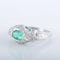 Bague 53 Bague Art déco en platine avec émeraude et diamants 58 Facettes 1