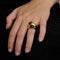 Bague 50 Poiray Double jonc - Bague en or jaune 18 ct rubis et émeraude 58 Facettes 1