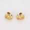 Boucles d'oreilles GROSPIRON Joaillerie - Demi-créoles en or jaune 750 serties de diamants 58 Facettes