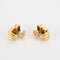 Boucles d'oreilles GROSPIRON Joaillerie - Demi-créoles en or jaune 750 serties de diamants 58 Facettes