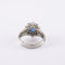 Bague 60 Bague jonc marguerite en platine, saphir de Ceylan et diamants 58 Facettes