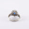 Bague 60 Bague jonc marguerite en platine, saphir de Ceylan et diamants 58 Facettes