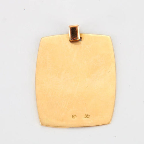 Pendentif Médaille - Vierge Marie vintage en or jaune 750 58 Facettes