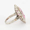 Bague 55 Bague Pompadour Art déco en or blanc et platine, diamants 58 Facettes