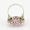 Bague 55 Bague Pompadour Art déco en or blanc et platine, diamants 58 Facettes