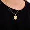 Pendentif Médaille Art nouveau - Vierge Marie en or jaune 750 58 Facettes
