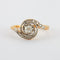 Bague 53 Bague Tourbillon en or jaune et blanc 750 sertie de diamants 58 Facettes