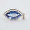 Pendentif Pendentif ancien en or blanc, diamants et pierre bleue de synthèse 58 Facettes