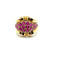 Bague 61 Bague Tank en or rose et rubis de synthèse 58 Facettes